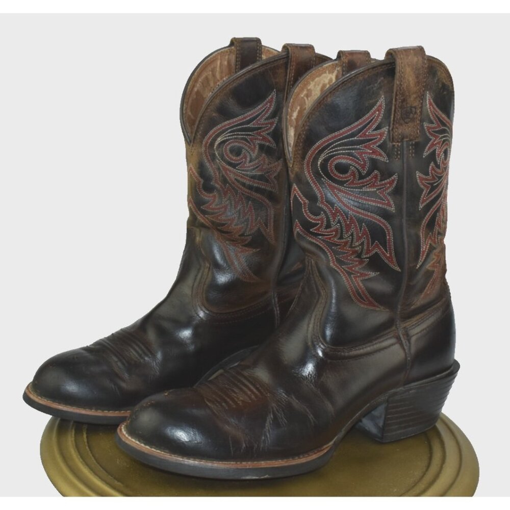 Ariat Vintage Men’s Boots Size 9.5 D Brown Leather Cowboy Western 10011793